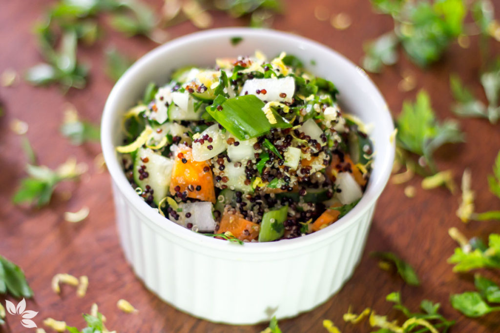 Salada de Quinoa Negra com Amaranto