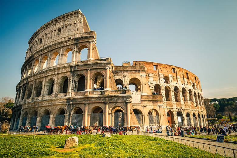 O Coliseu de Roma na Itália