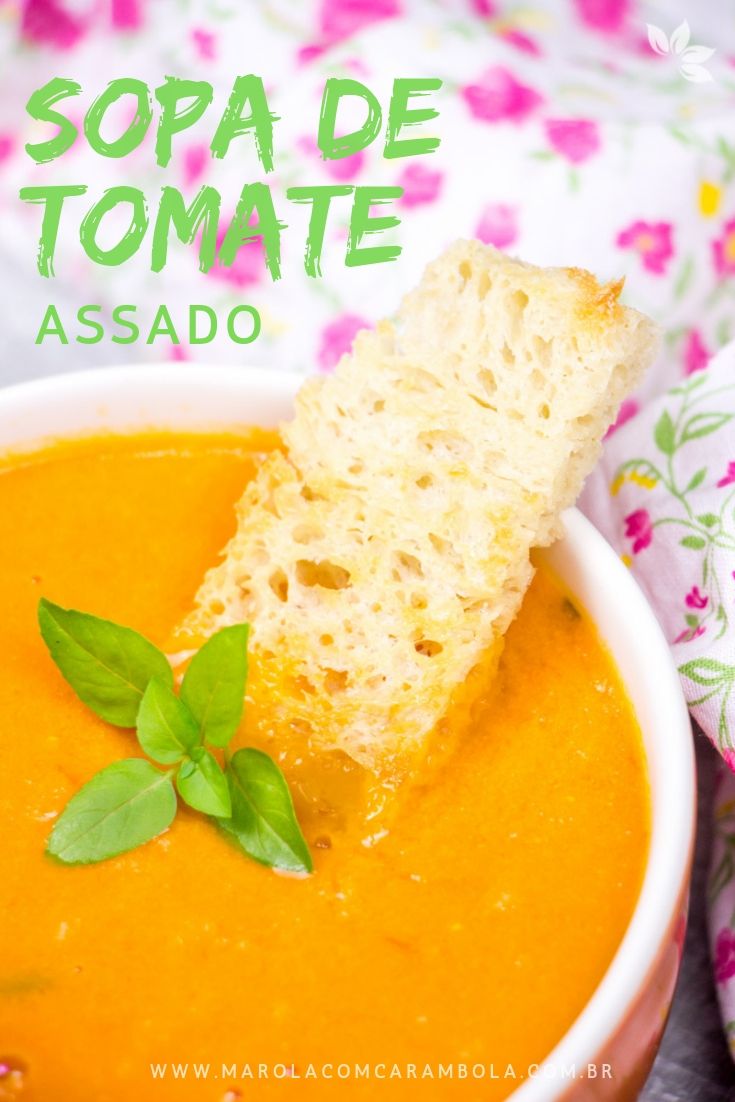 Receita de Sopa de Tomate Assado